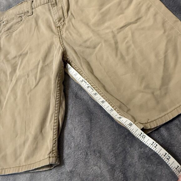 Levi’s 508 Silver Tab Denim Shorts Tan Khaki Size 30 9.5” Inseam - Picture 7 of 7